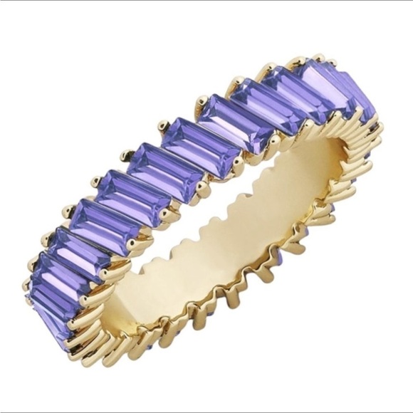 ZIRCONIA INLAID GOLD RING - Picture 6 of 8